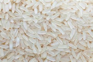 Raw rice closeup, risotto food texture macro
