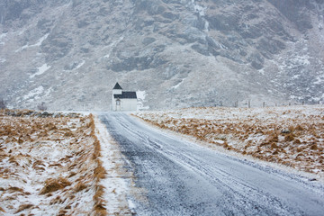 Fototapeta premium Lonely church in Lofoten