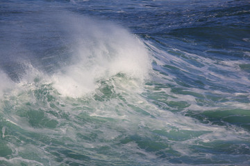 Sea surf great wave break on coastline