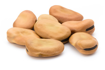 Phaseolus vulgaris beans isolated on white background.