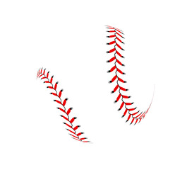 Baseball ball on white background