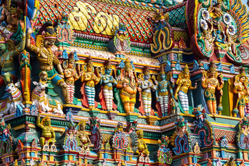 Fototapeta na wymiar Indien - Tamil Nadu - Madurai - Meenakshi Sundrareshva Tempel.