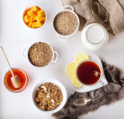 Granola oats and grains breakfast