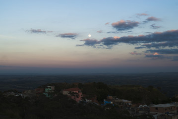 Full moon at dawn in Brazil