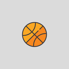 basketball icon flat design