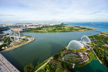 Aerial view of the FlowerDome and cloud forest © tongtranson