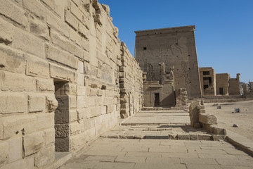 The Philae Temple on Agilkia Island in Lake Nasser near Aswan, Egypt