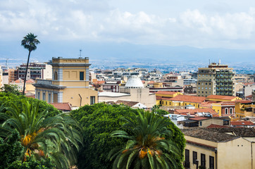 View of Cagliari, capital of the region of Sardinia, Italy