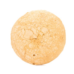 coconut flavor cookie cake with cream filling isolated on white background