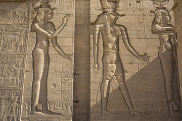 The Philae Temple on Agilkia Island in Lake Nasser near Aswan, Egypt - obrazy, fototapety, plakaty