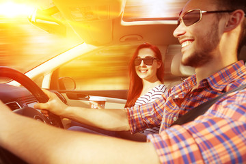 summer time and people in car 