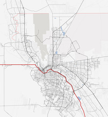 Map El Paso city. Texas Roads - 143333371