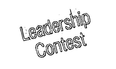 Leadership Contest rubber stamp. Grunge design with dust scratches. Effects can be easily removed for a clean, crisp look. Color is easily changed.