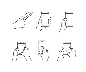 Vector icons for a mobile application. User interface or manual