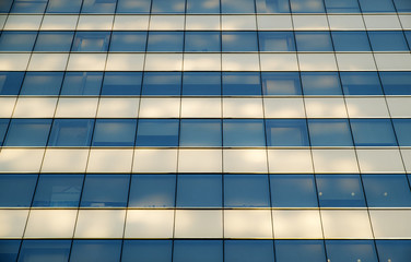 Office Building glass windows and Sunlight photo