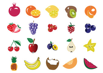 Fruit icons fresh