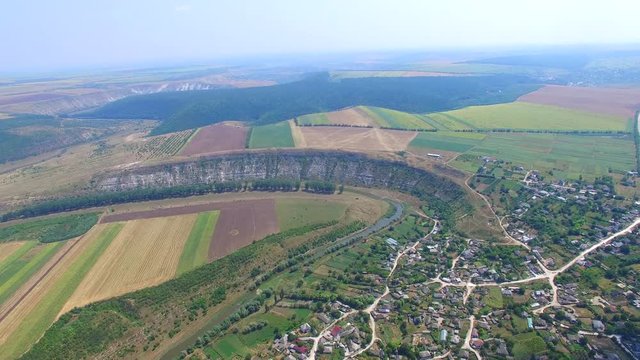 Aerial UHD Moldova GUSTAR Orheiul Vechi 4K Resolution