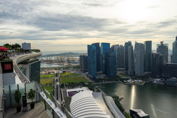 Obraz premium Skypark on rooftop of Marina Bay Sands Singapore