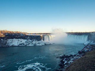Niagara falls in the winter