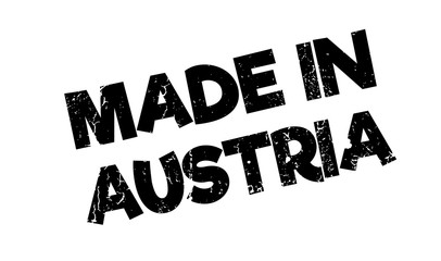 Made In Austria rubber stamp. Grunge design with dust scratches. Effects can be easily removed for a clean, crisp look. Color is easily changed.