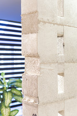 blocks of concrete as the interior element