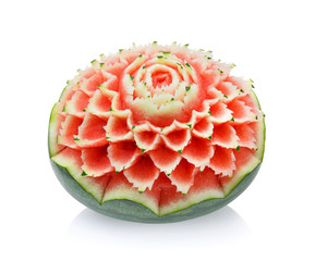 Watermelon carving on white background © akepong srichaichana