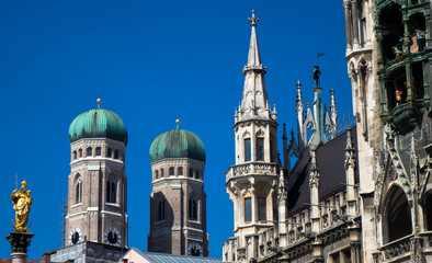München, Rathaus und Frauenkirche