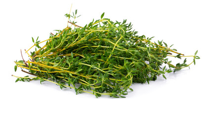 Thyme fresh herb isolated on white background