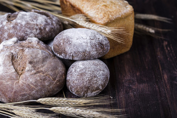 fresh bread and wheat