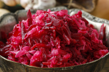 Beetroot and sauerkraut salad