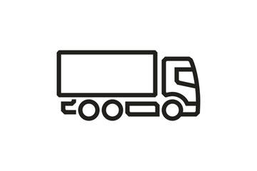 Vehicle Icons: European Truck. Vector.