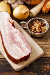 Raw pork meat
