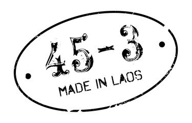 Made In Laos rubber stamp. Grunge design with dust scratches. Effects can be easily removed for a clean, crisp look. Color is easily changed.