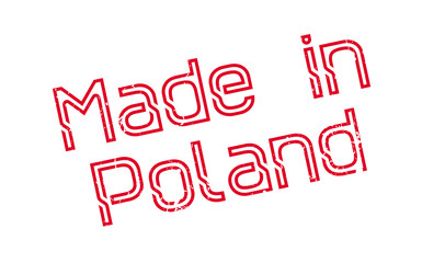 Made In Poland rubber stamp. Grunge design with dust scratches. Effects can be easily removed for a clean, crisp look. Color is easily changed.