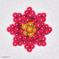 Abstract flowers background. Vector illustration