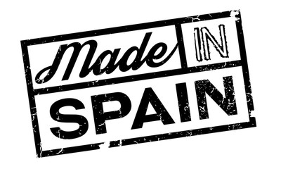 Made In Spain rubber stamp. Grunge design with dust scratches. Effects can be easily removed for a clean, crisp look. Color is easily changed.
