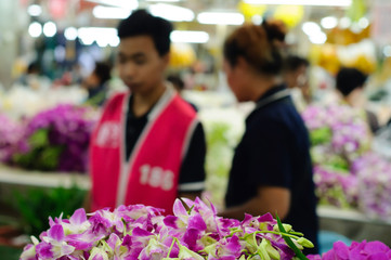 Flower market Bangkok, orchids