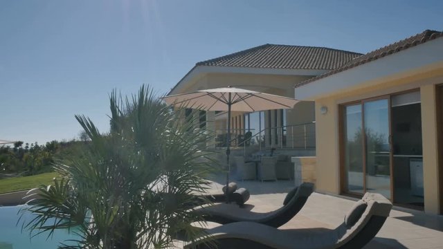 Beautiful view with swimming pool and villa