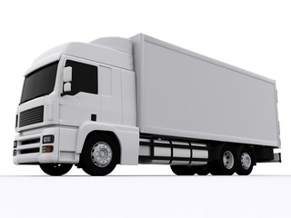 White Truck isolated