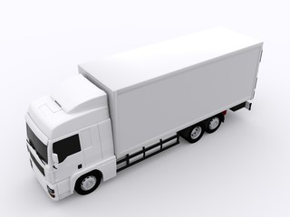 White Truck isolated