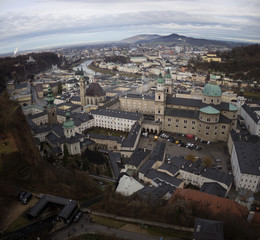 Fototapeta na wymiar Salzburg from above