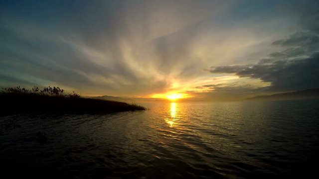 Video at Utah Lake during sunset.