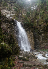 Maniavskii Waterfall. Ukraine