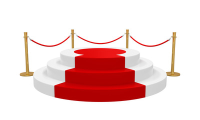 Podium with Red Carpet