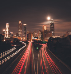 Atlanta midnight skyline