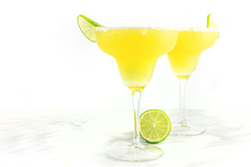 Lemon Margarita cocktails a place for text