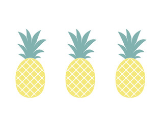 Obraz premium Pineapple fruit. Vector illustration.