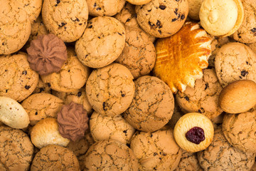 Lots of cookies and biscuits background