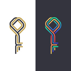 Color line key symbol