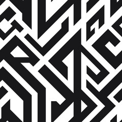 Monochrome ancient seamless pattern